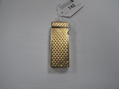 Lot 142 - Dunhill; A 9ct Gold Cigarette Lighter, allover...