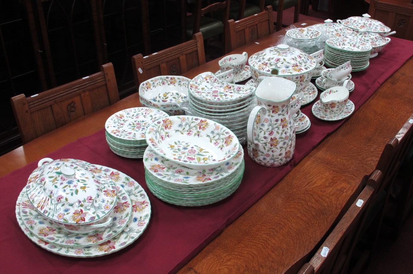 Lot 1180 - A Minton 'Haddon Hall' Pattern Porcelain