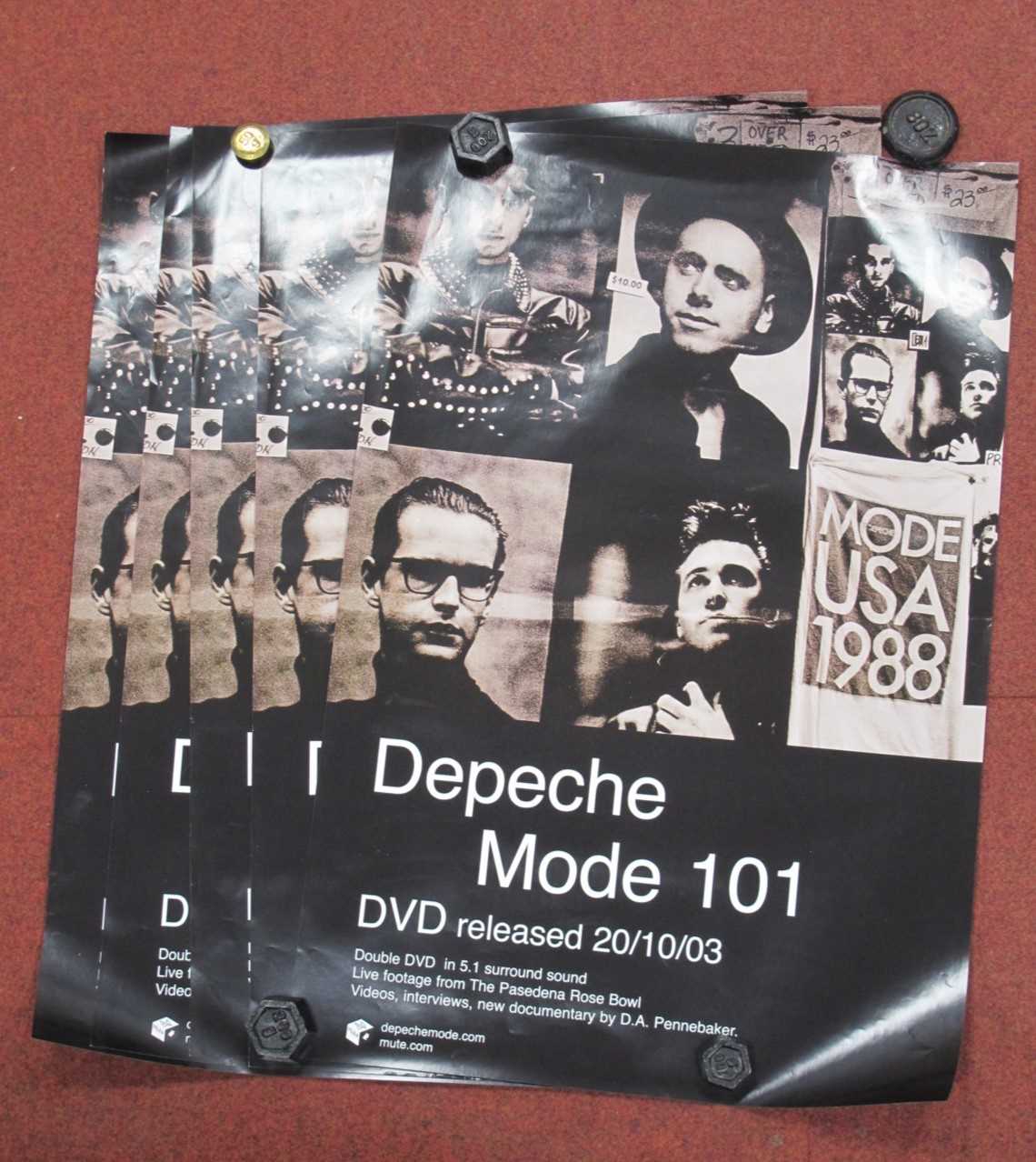 Lot 318 - Depeche Mode - 101, unused promo posters, Lot 318 - Depeche Mode - 101, unused promo posters,