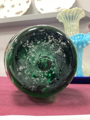 Lot 1024 - A Large Late XIX Century Green Glass Dump...