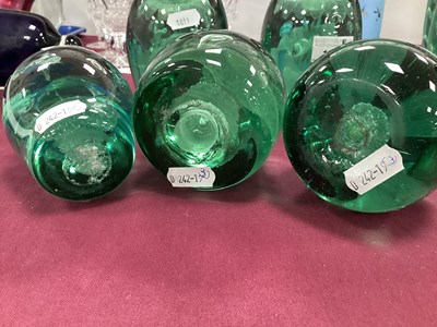 Lot 1020 - Three Late XIX Century Green Glass Dump...