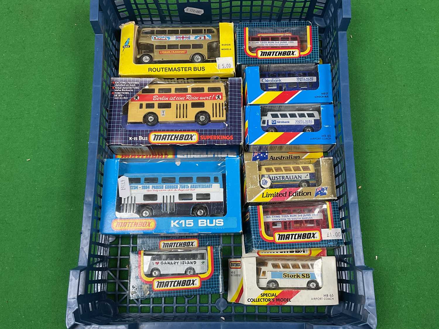 Lot 447 - Ten boxed Diecast model buses by Matchbox and...