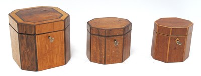 Lot 1445 - XVIII Century and Later Tea Caddies of...