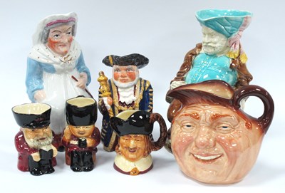 Lot 1219 - XIX Century Toby Jug in Majolica Colours...