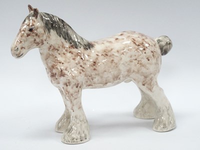 Lot 1237 - Anita Harris Dapple Brown Shire Horse Figure,...