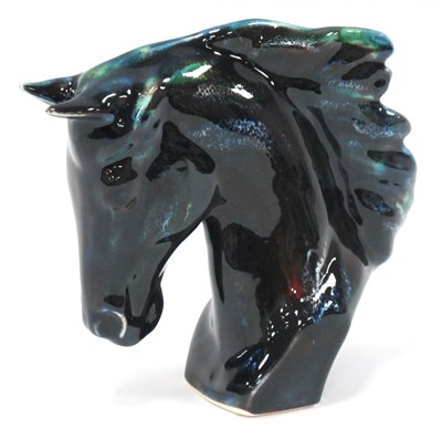 Lot 1240 - Anita Harris Modelof a Horses Head, reactive...