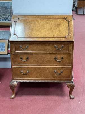 Lot 1568 - Mid XX Century Walnut Bureau, with a...