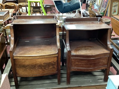Lot 1567 - A XIX Century Bow Fronted Bedside Commode,...