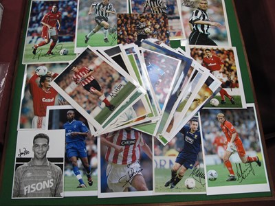 Lot 416 - Football Player Autographed Photographs/Prints,...