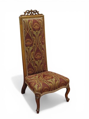 Lot 1572 - A XIX Century Walnut Prie Dieu Chair, with...