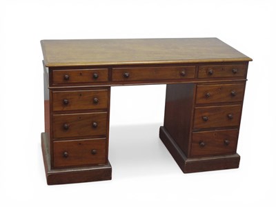 Lot 1573 - A XIX Century Mahogany Pedestal Desk, with...