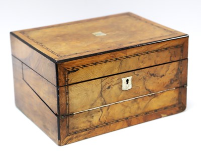 Lot 1296 - A Mid XIX Century Walnut and Inlaid Writing...