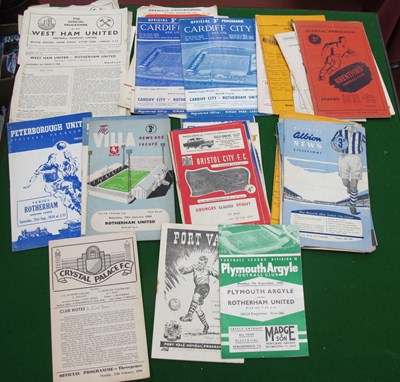 Lot 880 - Rotherham United 1950s Away Programmes...