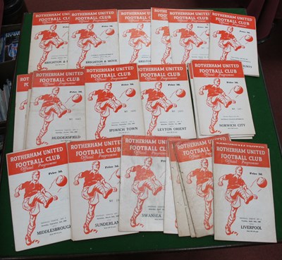 Lot 881 - Rotherham United Home Programmes 1959-60 (9)...