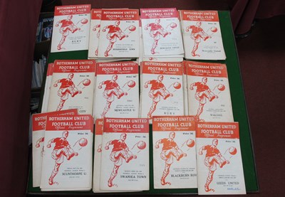 Lot 869 - Rotherham United Home Programmes 1961-2 (19)...