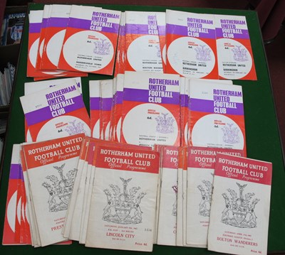 Lot 870 - Rotherham United Home Programmes 1964-5 (25),...
