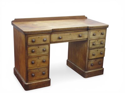 Lot 1613 - A XIX Century Mahogany Pedestal Desk/Dressing...