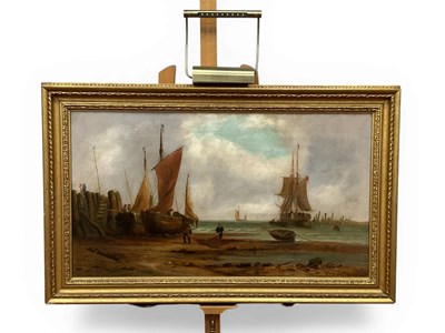 Lot 1192 - ENGLISH SCHOOL (XIX Century) Fisherman Holding...