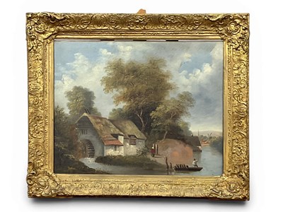 Lot 1202 - ENGLISH SCHOOL (XIX Century) Figure Beside a...