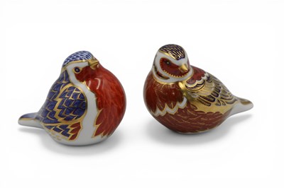 Lot 1089 - Two Royal Crown Derby Porcelain Paperweights, "...