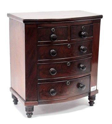 Lot 1599 - A XIX Century Mahogany Miniature Chest of...