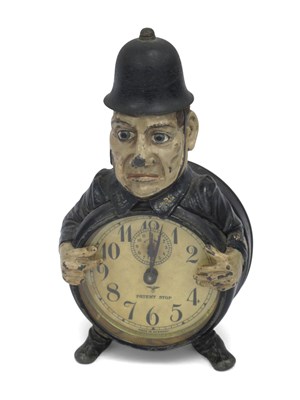 Lot 1497 - A Vintage Novelty German Clock, the painted...