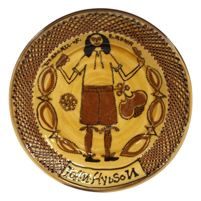 Lot 1035 - A John Hudson (B1946) Slipware Charger, in the...