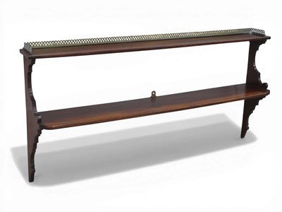 Lot 1538 - An Early XX Century Hanging Mahogany Shelving...