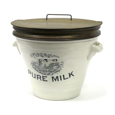 Lot 1033 - A Late XIX Century Pottery Milk Counter...