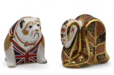 Lot 1088 - Two Royal Crown Derby Porcelain Paperweights, '...