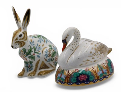 Lot 1097 - A Royal Crown Derby Porcelain Paperweight,...