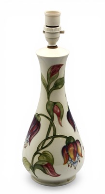 Lot 1018 - A Moorcroft Pottery Table Lamp, painted in the...