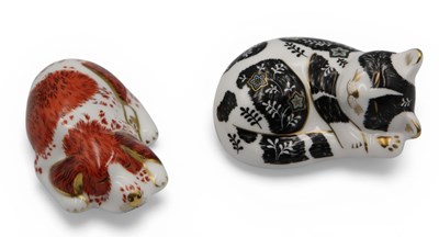 Lot 1104 - A Royal Crown Derby Porcelain Paperweight,...