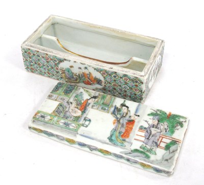 Lot 1112 - A Late XIX Century Chinese Porcelain Box and...