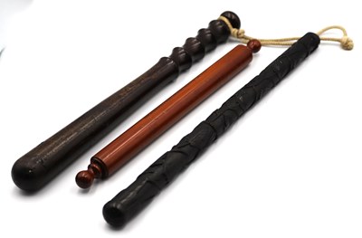 Lot 1265 - A Late XIX Century Irish Bog Oak Priests Stick,...