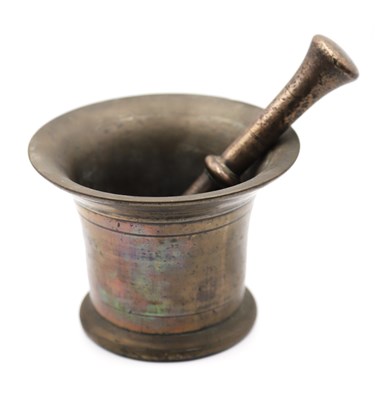Lot 1306 - An Early XIX Century Bronze Pestle and Mortar.