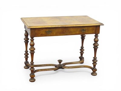 Lot 1605 - A William Mary Style Walnut Side Table, with a...