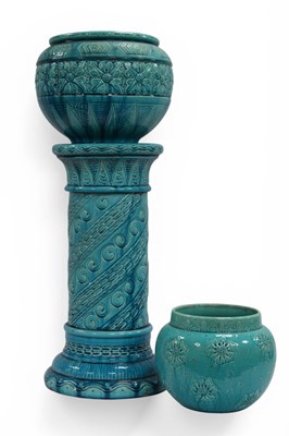 Lot 1030 - A Matched Burmantofts Pottery Jardiniere and...