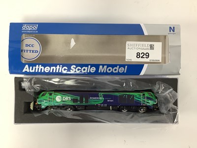 Lot 829 - A boxed Dapol N gauge Class 68 diesel...