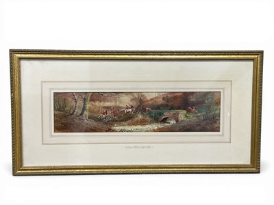 Lot 1194 - ARTHUR WILLETT (1857-1918) 
A Hunt at a Bridge...
