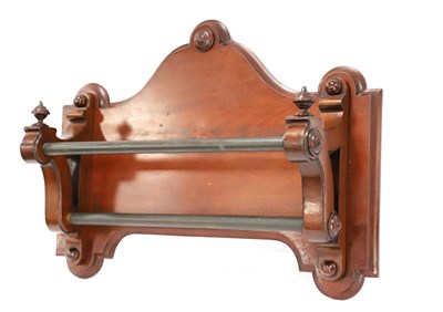 Lot 1294 - A Victorian Mahogany Hanging Double Towel Rail,...