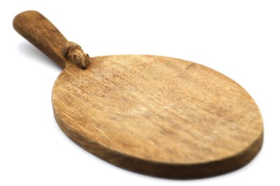 Lot 1279 - A Robert Thompson 'Mouseman' Oak Cheese Board,...