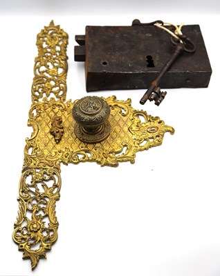 Lot 1313 - A Late XIX/Early XX Century Gilt Metal Door...