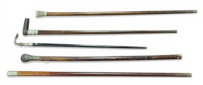 Lot 1269 - An Early XX Century Walking Cane, the white...