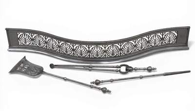 Lot 1312 - A Late XIX Century Polished Steel Pierced...