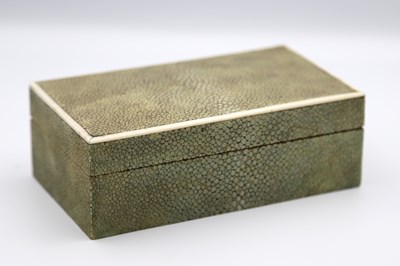 Lot 1277 - An Early XX Century Shagreen Covered Cigarette...
