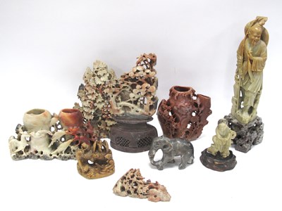 Lot 1118 - A Selection of XX Century Chinese Soapstone...