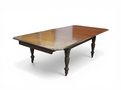 Lot 1580 - A XIX Century Mahogany Draw Leaf Dining Table,...