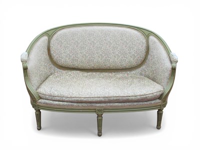 Lot 1576 - A XX Century French Style Green Painted Salon...