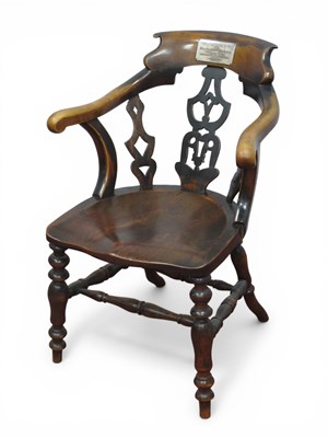 Lot 1610 - A XIX Century Chair, possibly walnut, with a...